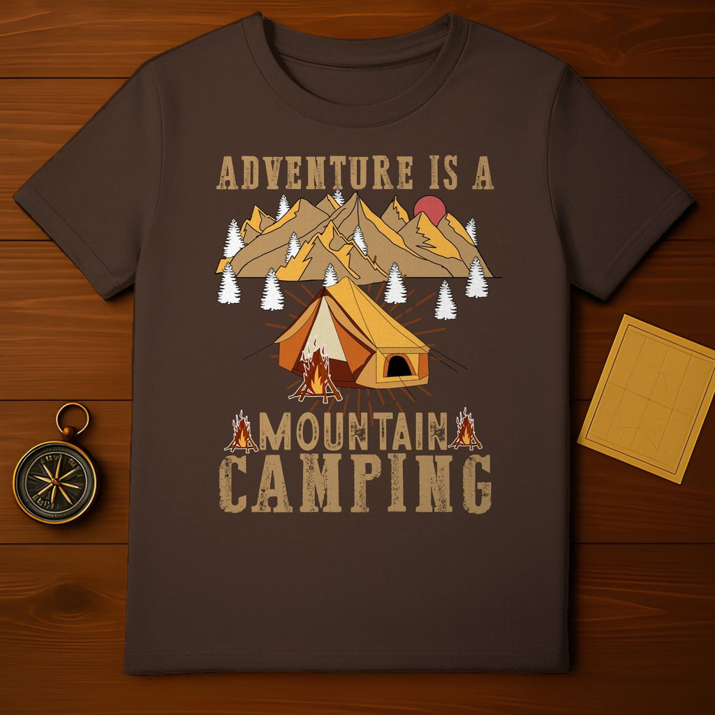Adventure Is A Mountain Camping T-Shirt