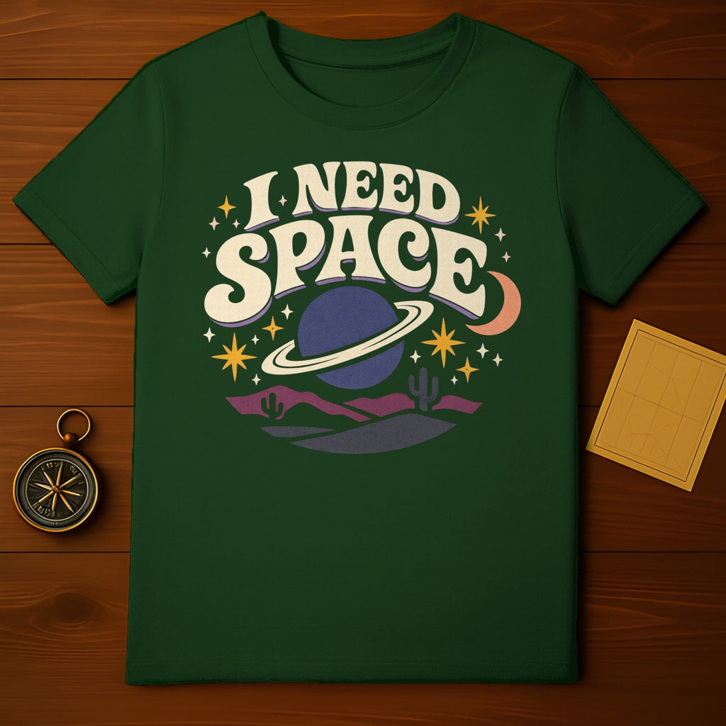 I Need Space Retro Planet Stars Design Forest Green product type
I Need Space, Space, Planet, Stars, Celestial, Moon, Retro, Groovy, Desert, Cacti, Green Shirt, Graphic Design, Sci-fi, Astronomy, Cosmos, Universe, Outer Space, Solitude, Introvert, Vintage Aesthetic