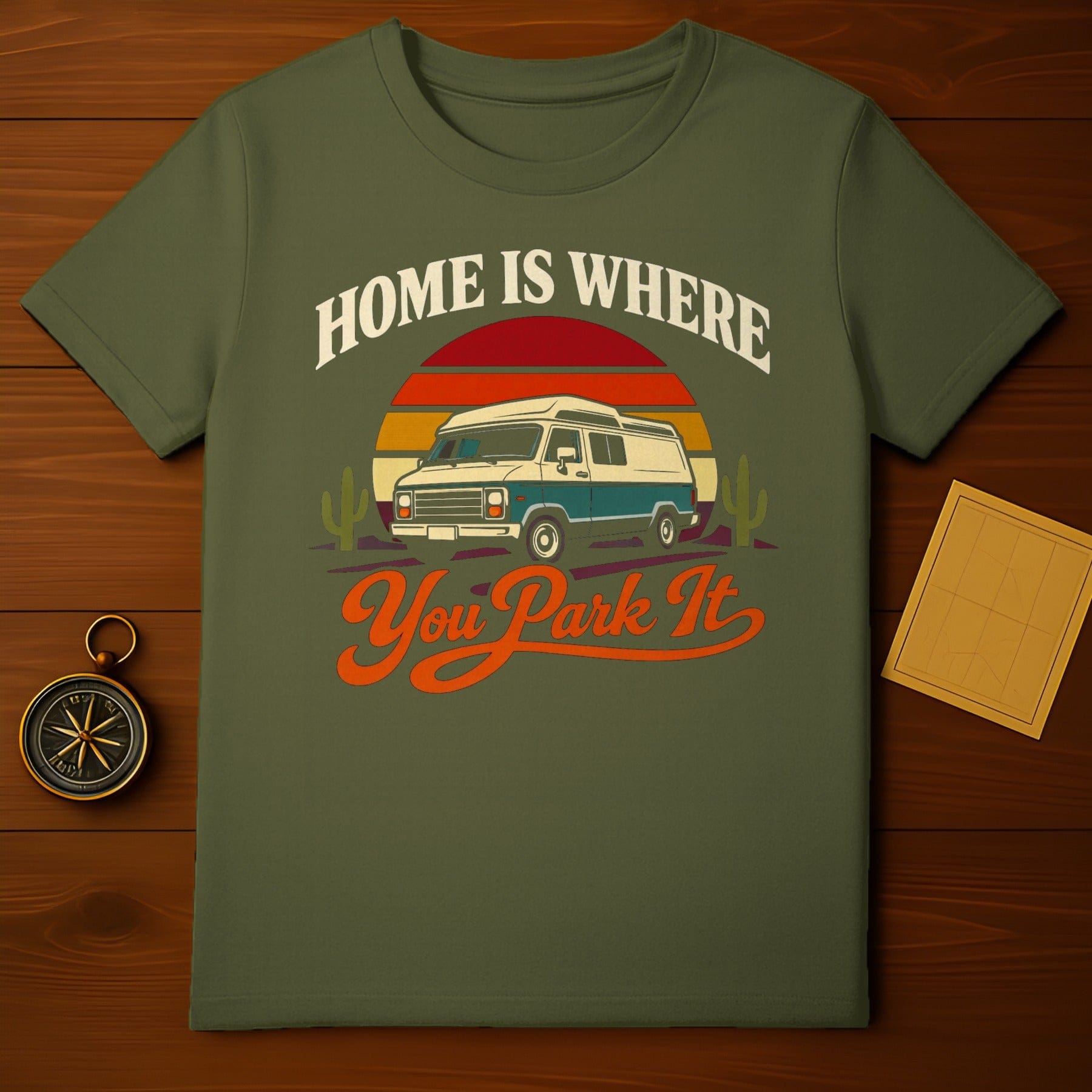 HOME IS WHERE You Park It Camper Van Sunset product type

Home Is Where You Park It, Camper Van, RV Life, Van Life, Camping, Outdoor Adventure, Road Trip, Travel, Wanderlust, Sunset Design, Desert Scene, Cactus Graphic, Retro Van, Vintage Style, Nature Lover, Exploration, Getaway, Mobile Home, Vehicle Graphic, Unique Design