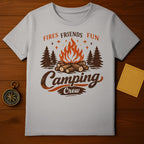Fires Friends Fun Camping Crew T-shirt for Outdoor Lovers