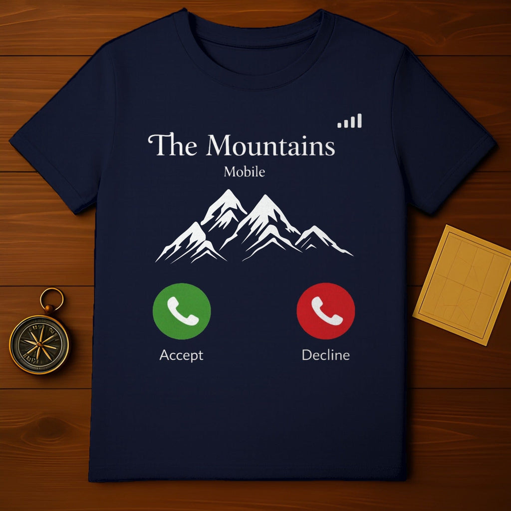 The Mountains Mobile Accept Decline Call T-shirt