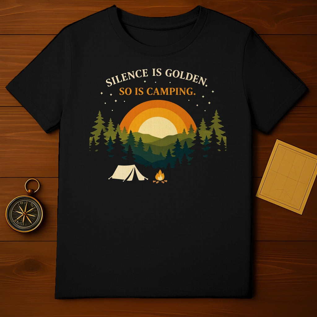 Silence Is Golden So Is Camping Nature Design product type
Camping
Outdoors
Nature
Adventure
Forest
Trees
Sunset
Sunrise
Tent
Campfire
Stars
Mountains
Golden
Silence
Quote
CampingLife
OutdoorLover
Hiker
Explorer
Wilderness
Explore
Travel
Graphic
Unique
Sky