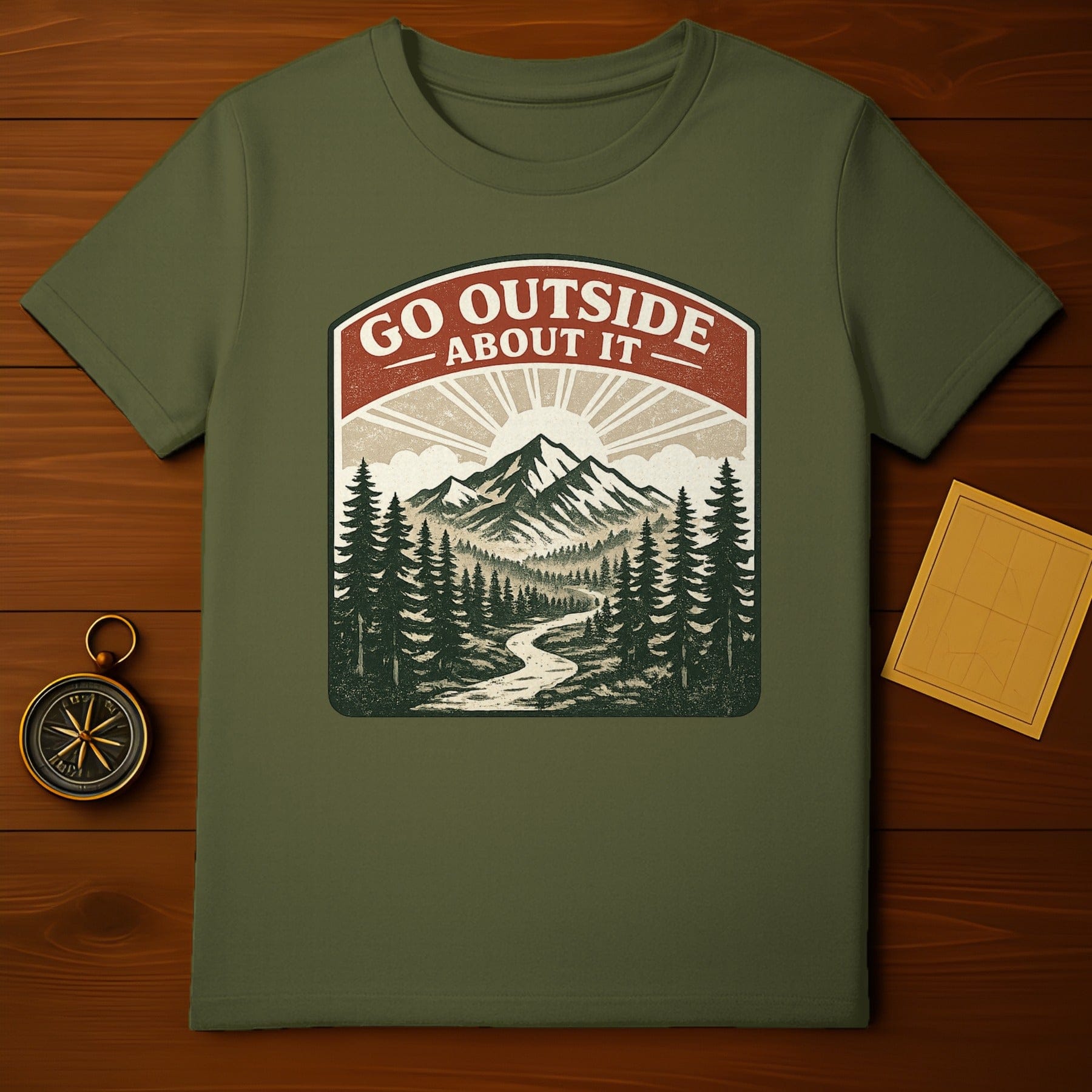 Go Outside About It Scenic Mountain T-shirt
