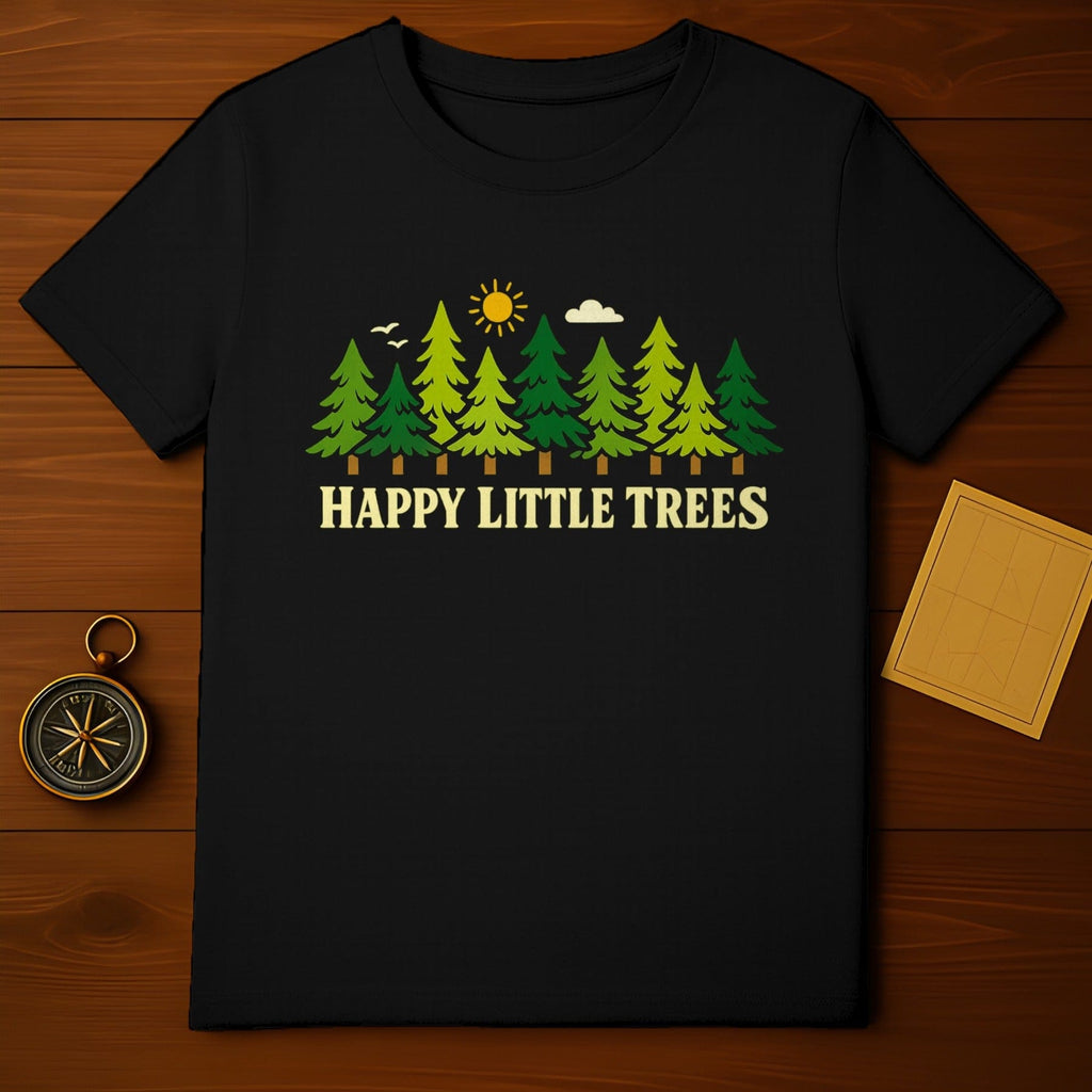 Happy Little Trees Forest Design Graphic Tee