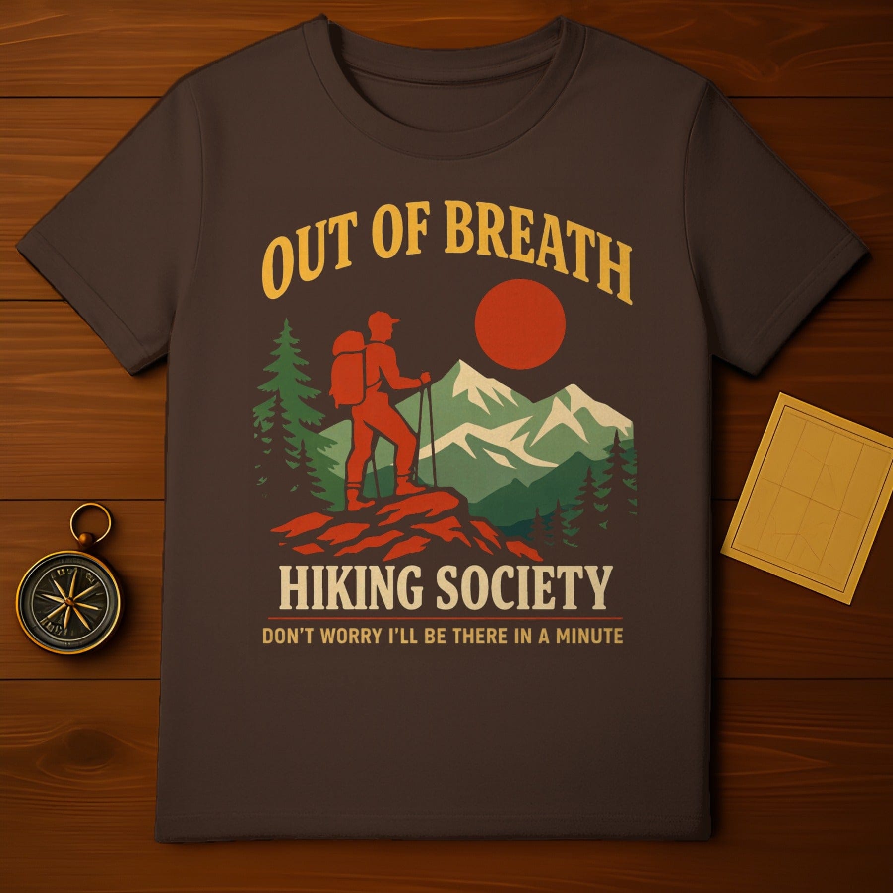 Out of Breath Hiking Society Graphic T-shirt