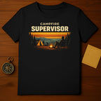 Campfire Supervisor Scenic Camping Themed Shirt