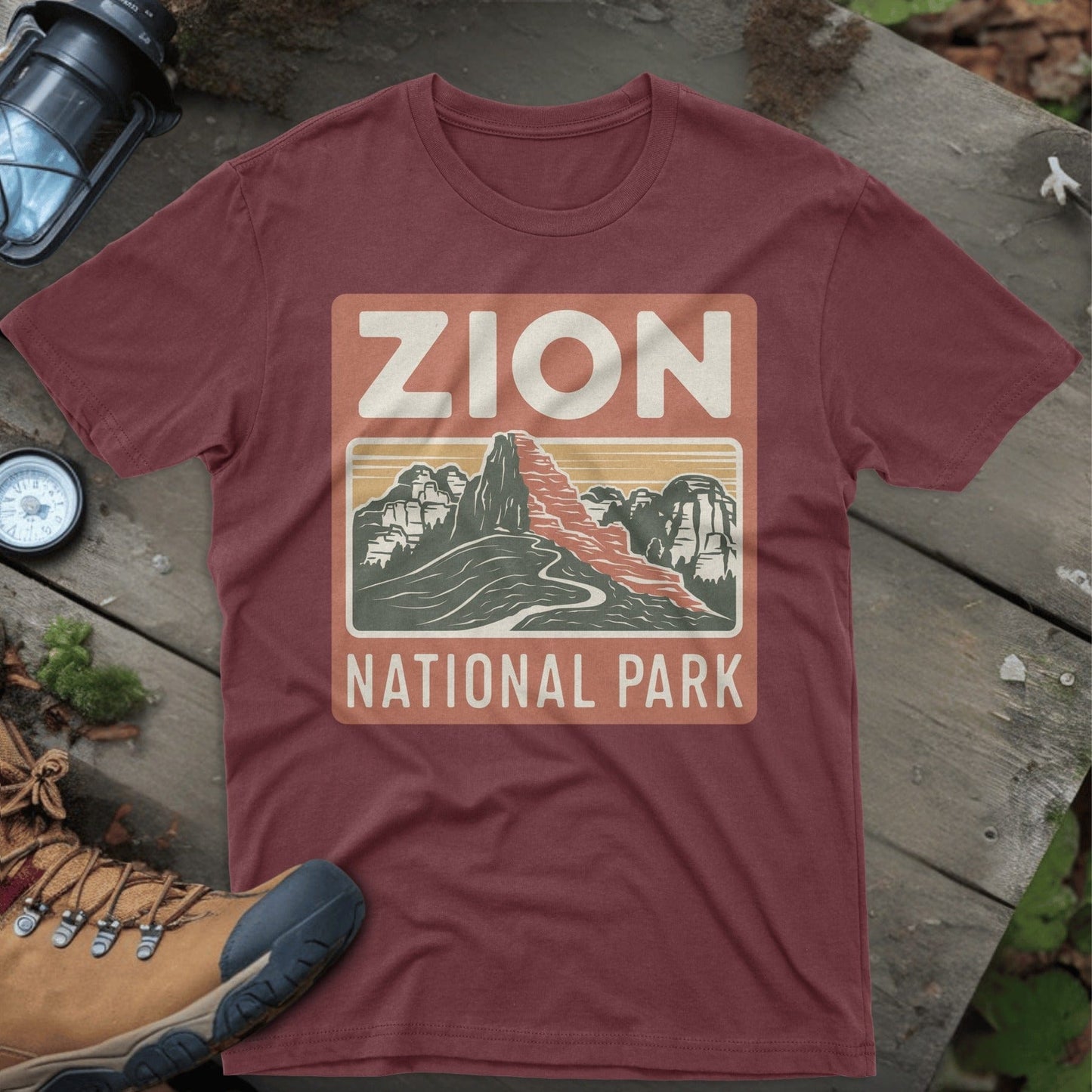 Zion National Park Retro Style Graphic T-shirt product