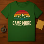 Camp More Worry Less Mountain Sunset Design product type
Camping
Outdoors
Nature
Mountains
Trees
Adventure
Hiking
Explore
Travel
Retro
Vintage
Sunset
Camp More
Worry Less
Graphic Tee
Forest Design
Green Shirt
Nature Lover
Outdoor Life
Mountain View
