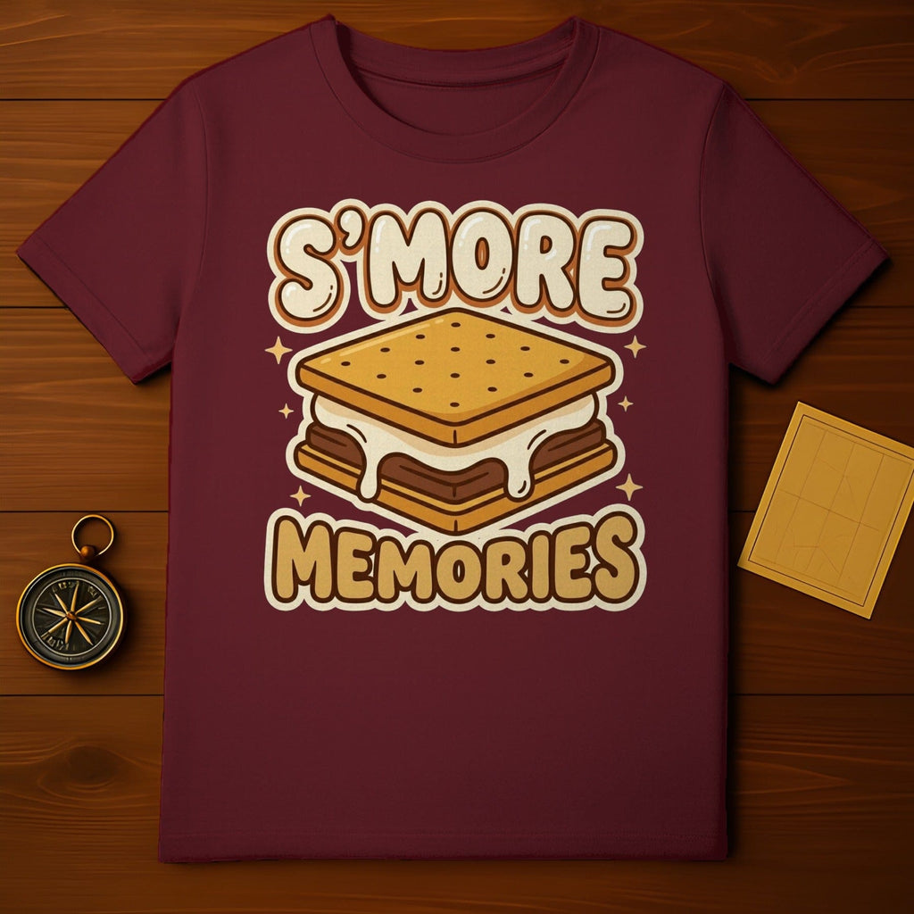 S'MORE MEMORIES outdoor camping campfire treat product type
S'more
Memories
Camping
Campfire
Graham cracker
Marshmallow
Chocolate
Sweet treat
Dessert
Outdoor
Adventure
Summer
Foodie
Graphic tee
T-shirt
Fun design
Cozy
Bonfire
Snacks
Nostalgia