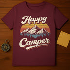 Happy Camper Graphic Mountain Print T-shirt