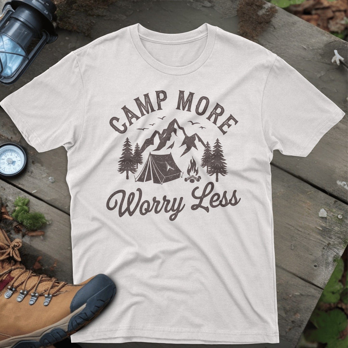 Camp More Worry Less Outdoor Adventure Shirt product type