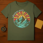 Adventure Awaits Scenic Sunset Graphic Tee