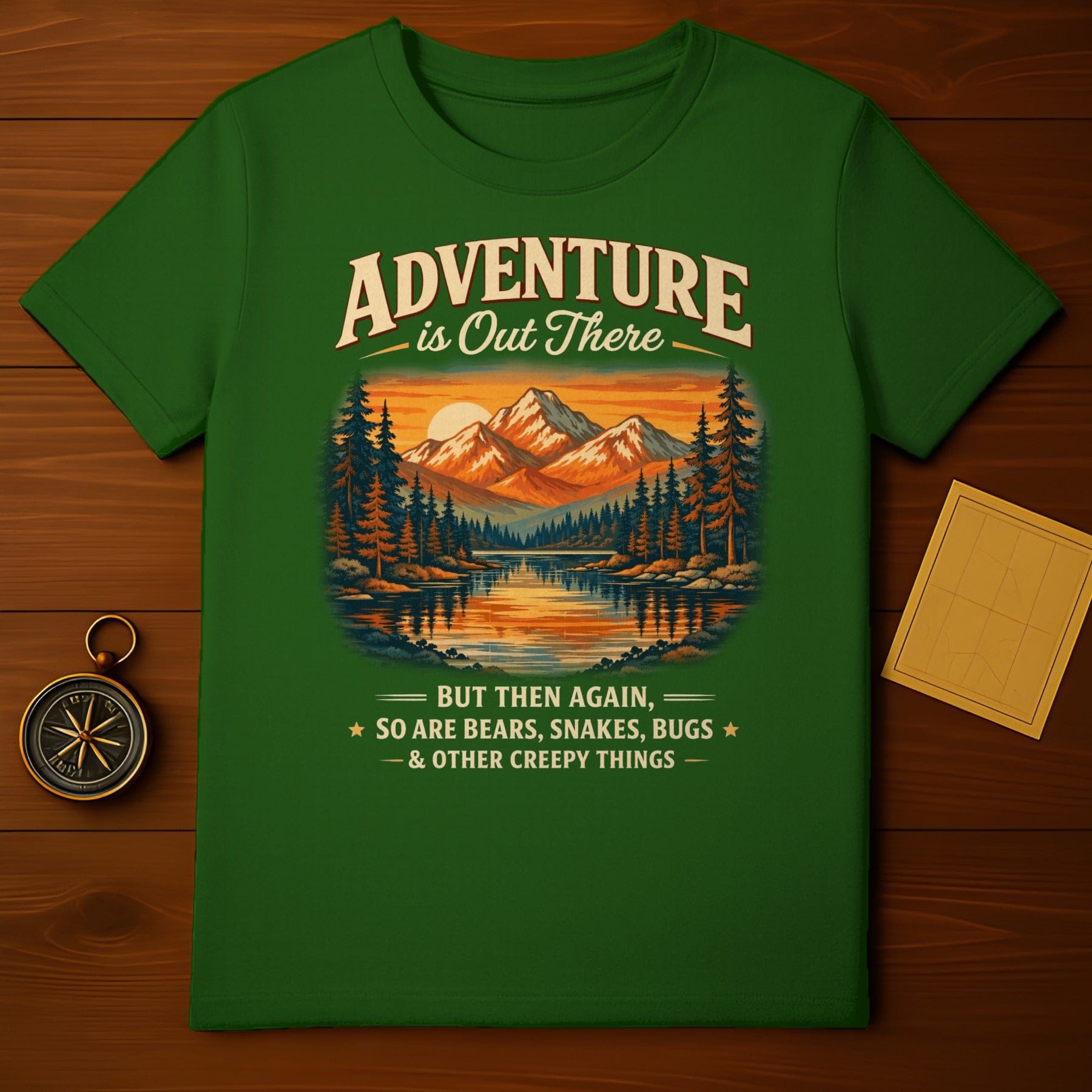 Adventure Is Out There Bears Snakes Bugs Creepy Things Shirt