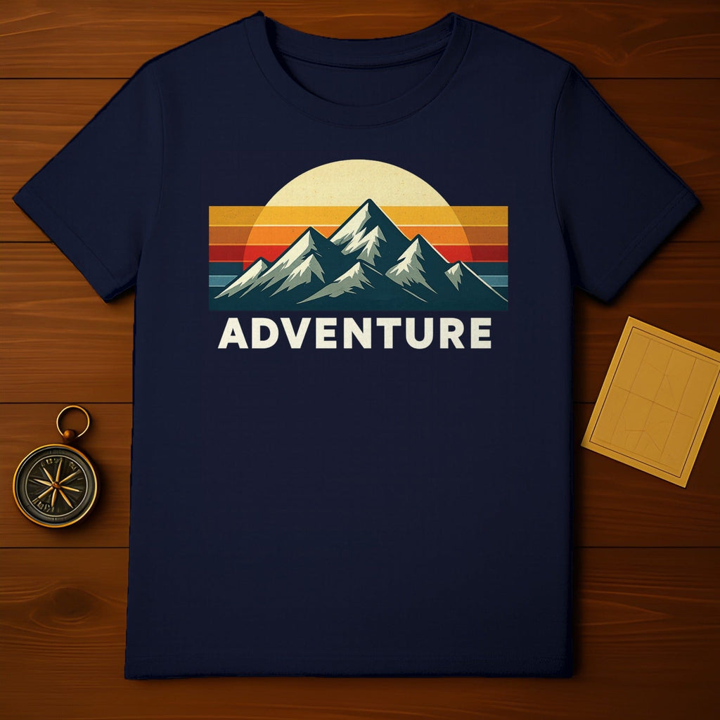 Retro Mountain Adventure Graphic T-shirt