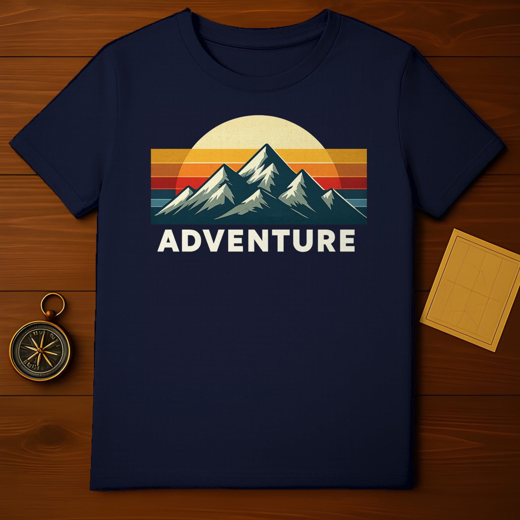 Retro Mountain Adventure Graphic T-shirt
