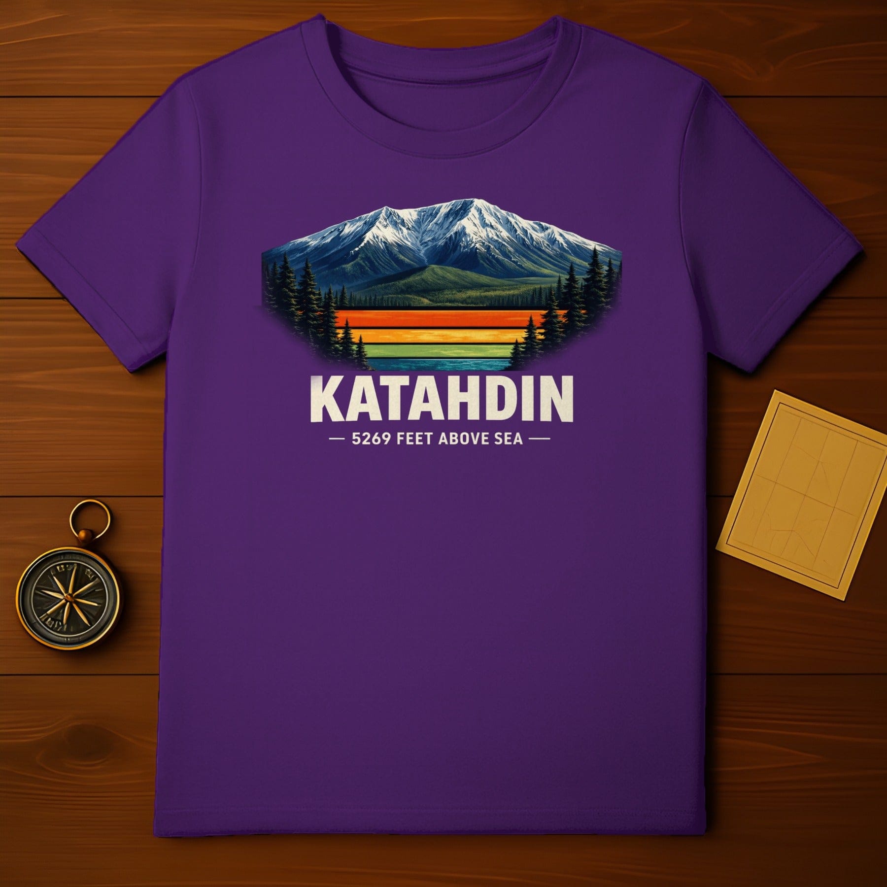 Katahdin Mountain 5269 FEET ABOVE SEA Purple product type