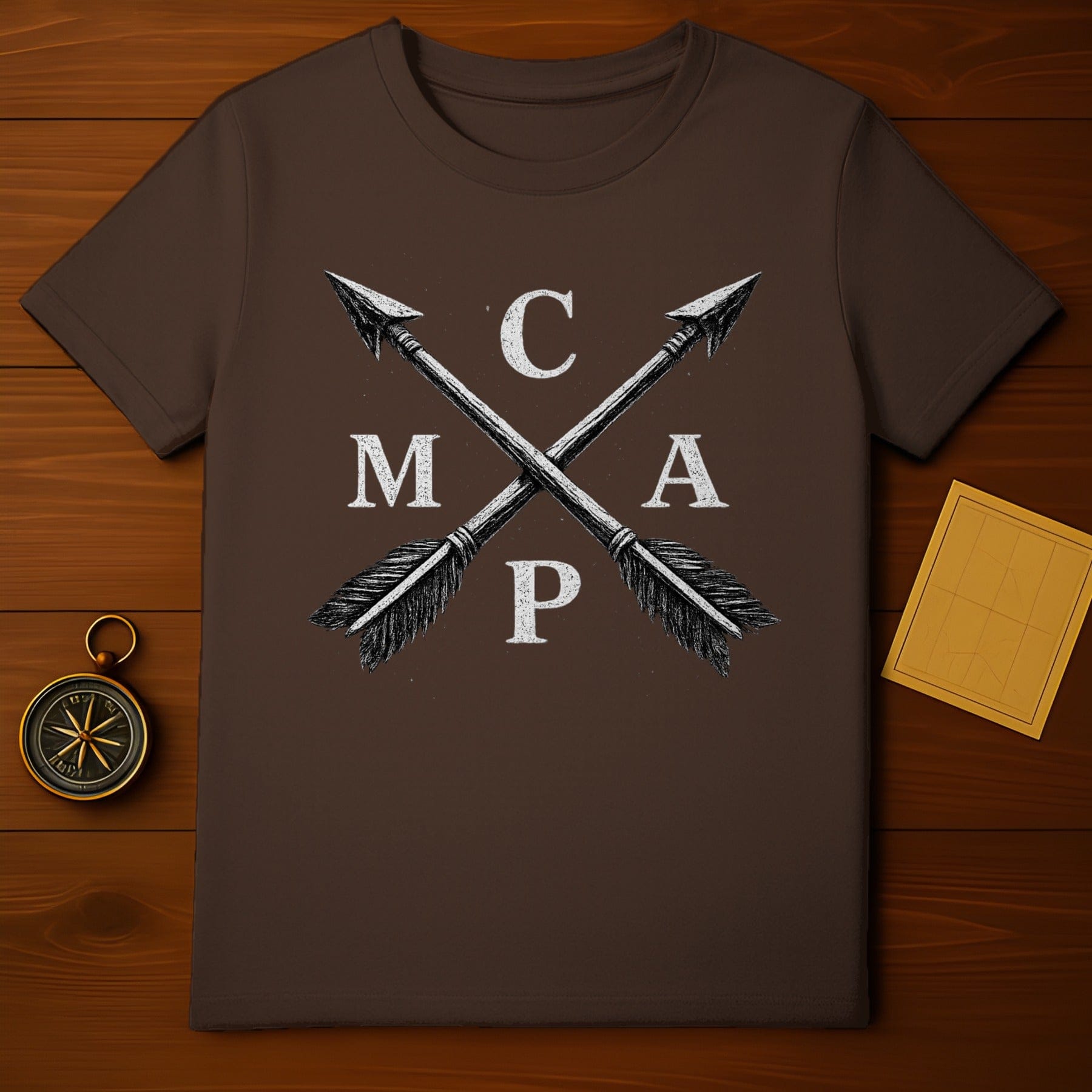 CAMP Arrow Design Outdoor Adventure Themed T-shirt
