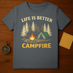 Life Is Better Campfire Graphic Tee Camping Shirt