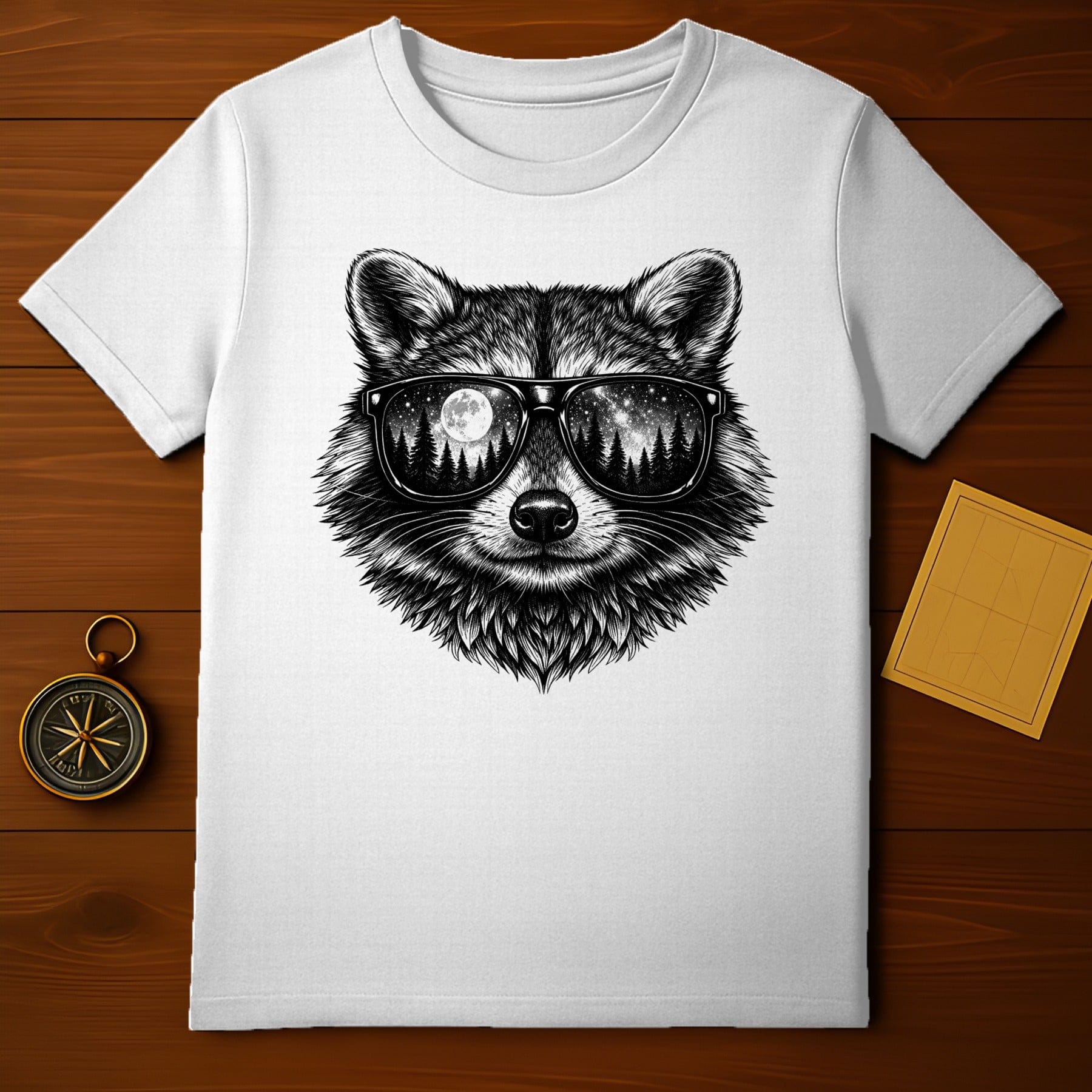 Cool Raccoon Sunglasses Moon Starry Night Forest product type
Raccoon, Sunglasses, Moon, Stars, Forest, NightSky, AnimalArt, WildlifeDesign, GraphicTee, UniquePrint, CoolRaccoon, NatureTheme, OutdoorStyle, CelestialArt, WoodlandAnimal, PineTrees, HipsterFashion, BlackWhite, AdventureWear, ReflectiveGlasses