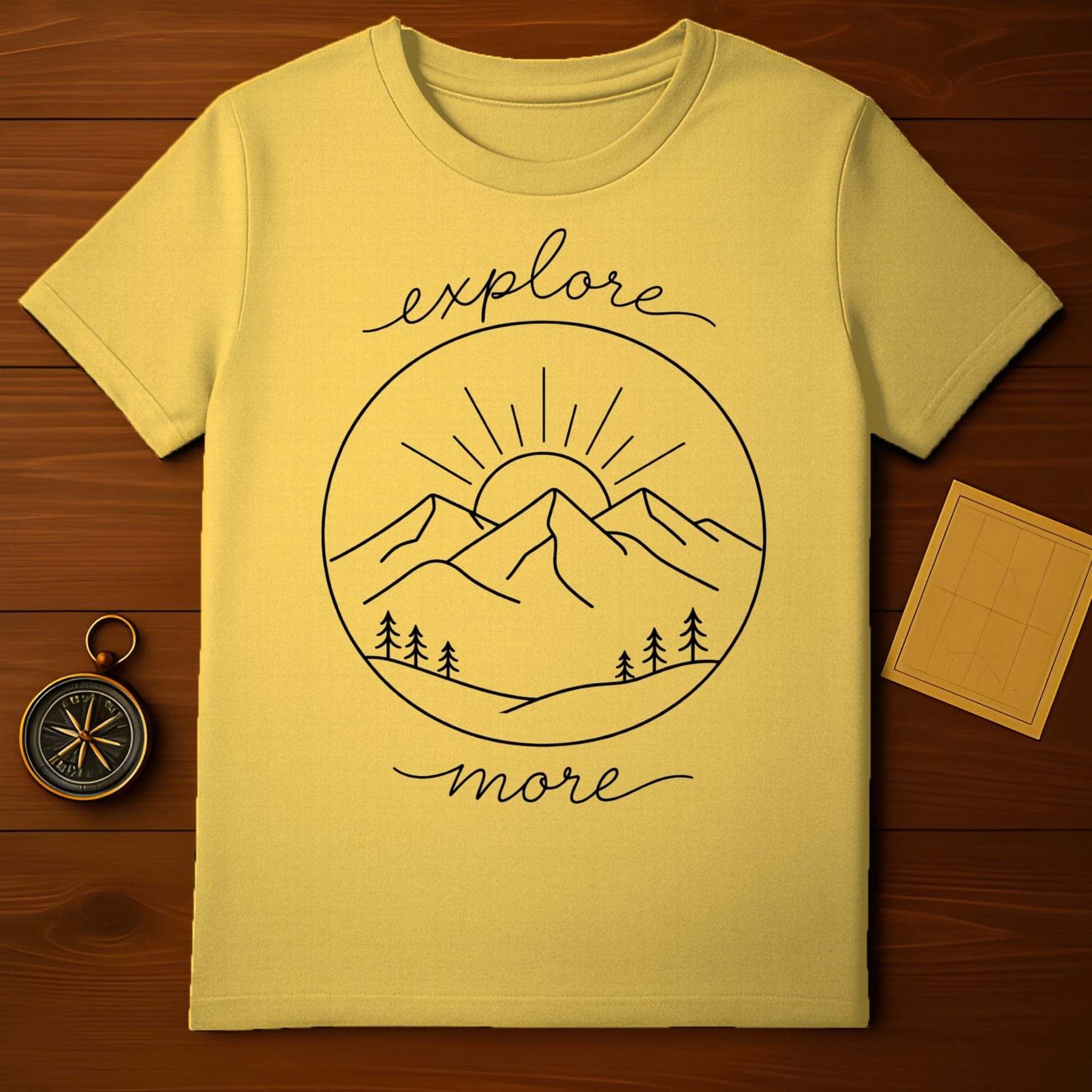 Explore More Mountain Sun Trees Graphic Yellow product type