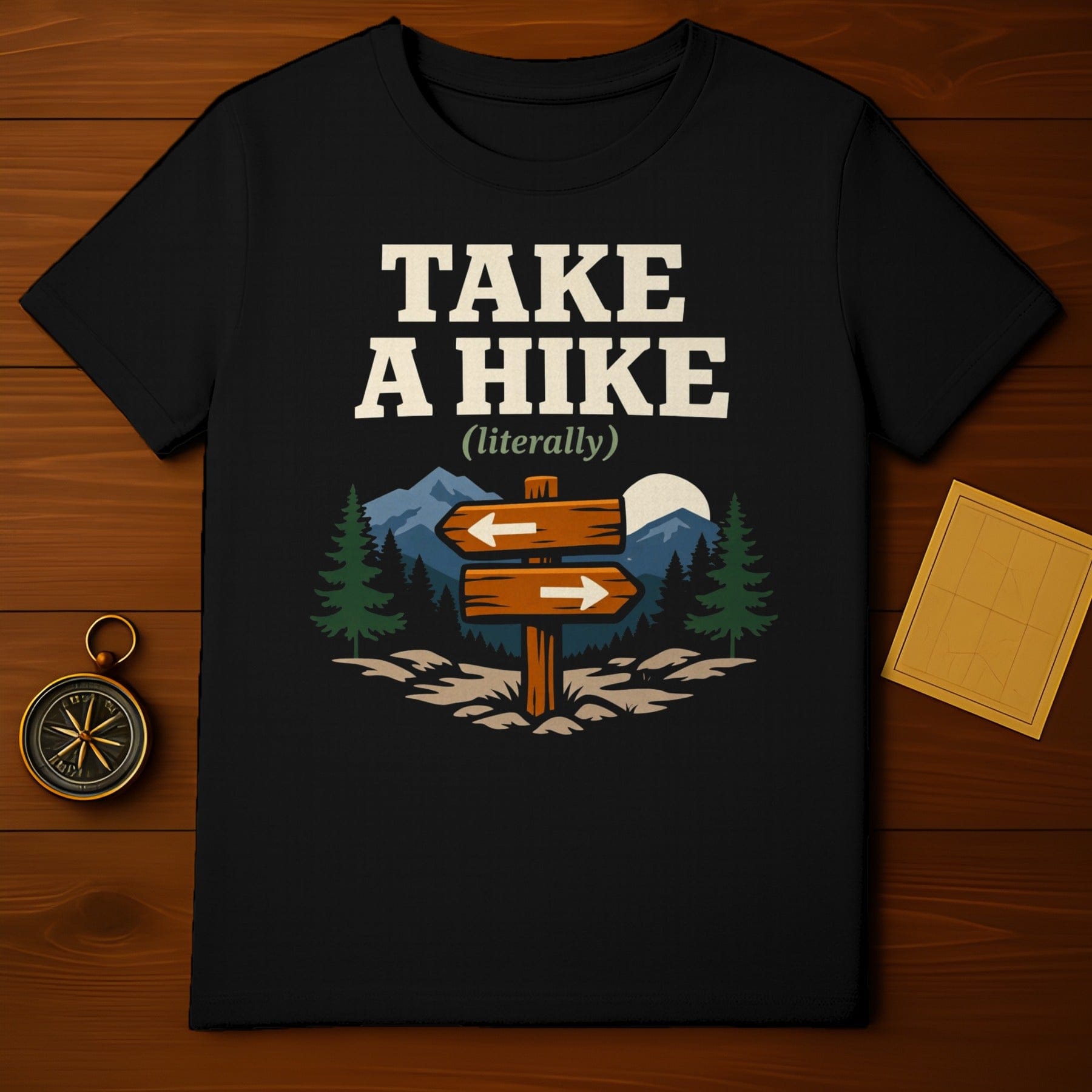 TAKE A HIKE (literally) Outdoor Adventure Design product type
Hiking
Outdoor
Adventure
Nature
Mountain
Forest
Trees
Signpost
Arrows
Camping
Explore
Wanderlust
Get outside
Trail
Wilderness
Landscape
Graphic tee
T-shirt
Literally
Humor