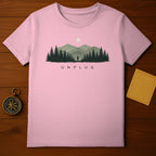 Unplug Design with Forest and Mountains T-Shirt