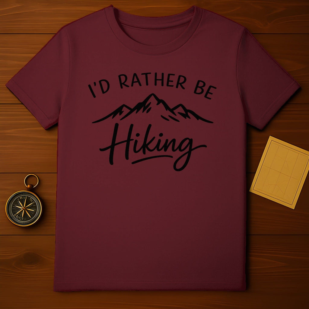 I'd Rather Be Hiking Graphic Tee Shirt