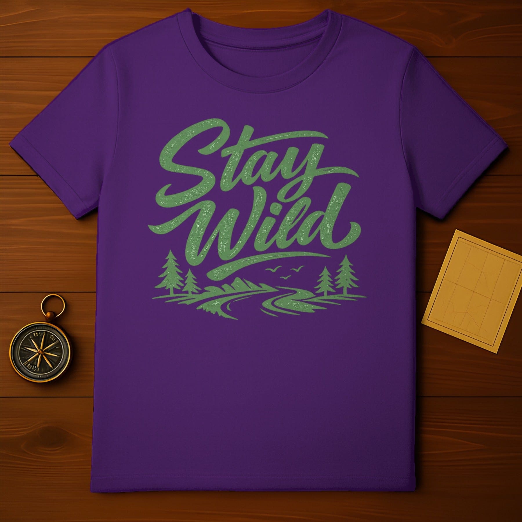 Stay Wild Adventure Outdoors Themed Graphic T-shirt