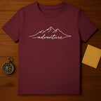 Adventure Mountain Design Maroon T-Shirt