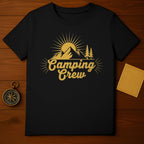 Vintage Camping Crew Graphic Tee for Outdoor Adventures