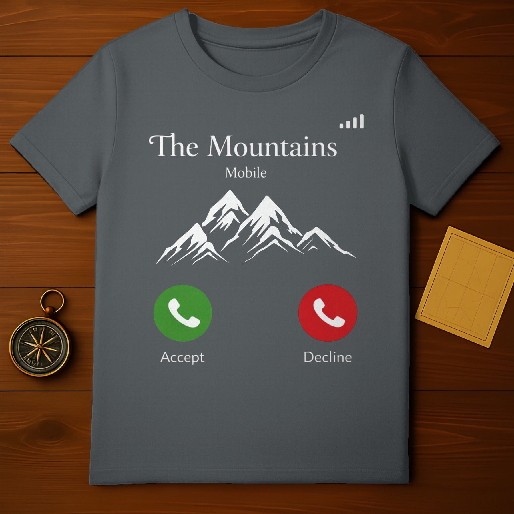 The Mountains Mobile Accept Decline T-Shirt