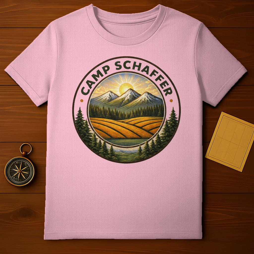 Scenic Camp Schaffer Graphic Art Pink Shirt Product