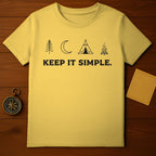 Keep It Simple Graphic Yellow Tee Shirt