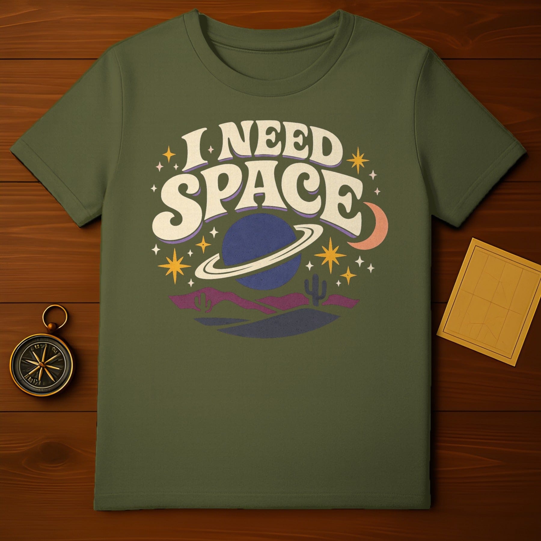 I NEED SPACE Cosmic Planet Stars Cactus Desert T-shirt product type
I Need Space, Space Design, Planet Graphic, Stars Moon, Cosmic Tee, Desert Landscape, Cactus Shirt, Celestial Apparel, Galaxy Print, Astronomy Theme, Retro Style, Vintage Vibe, Groovy Design, Unique T-shirt, Graphic Tee, Space Lover Gift, Boho Space, Sci Fi Apparel, Green Shirt, Unisex Top