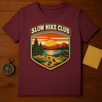 Slow Hike Club Scenic Sunset T-Shirt for Adventure