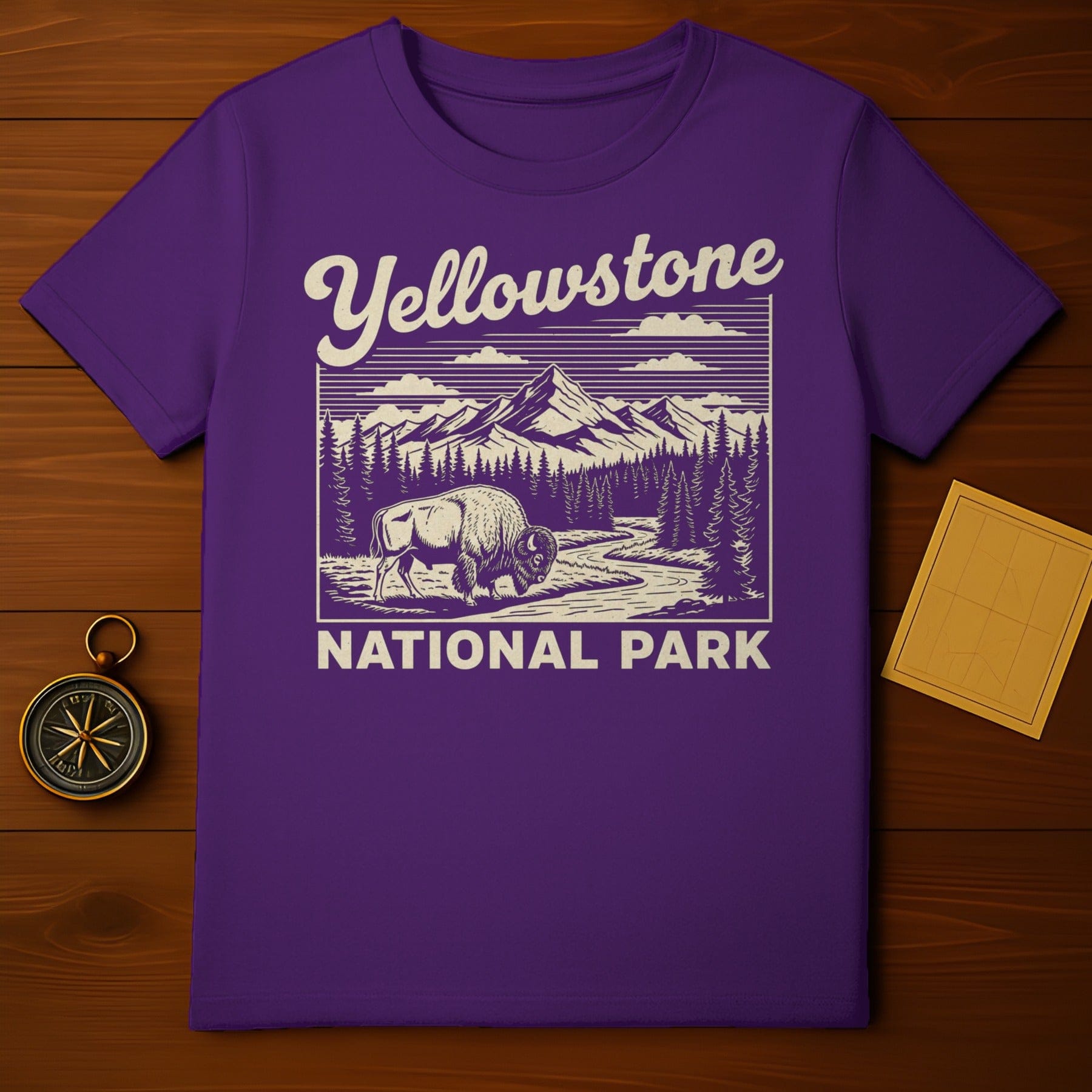 Yellowstone National Park Scenic Graphic T-Shirt
