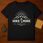 Hike More Worry Less Graphic Tee Mountain Design