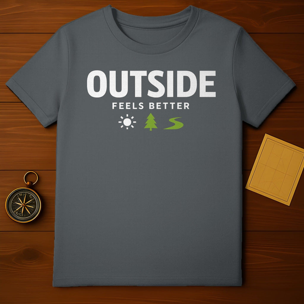 Outside Feels Better Graphic Tee for Nature Lovers
