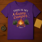 THIS IS MY happy camper face camping fire trees product type