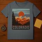 Vintage Colorado Mountain Sunset Graphic T-shirt