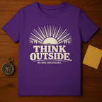 Think Outside No Box Necessary Purple Shirt
