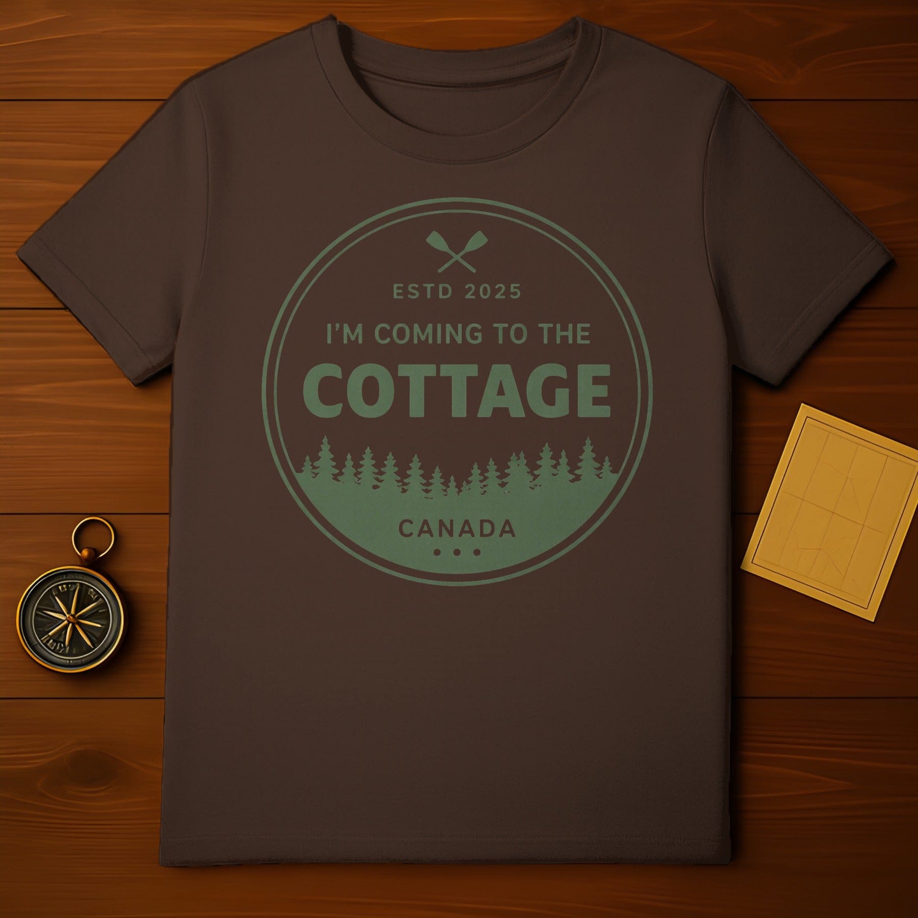 I'm Coming To The Cottage Canada ESTD 2025 product type
Cottage, Canada, Cottage Life, Canadian Style, Outdoor Adventure, Nature Lover, Forest Design, Pine Tree Graphic, Paddles Icon, Lake Life, Weekend Getaway, Vacation Apparel, Summer Vibes, Rustic Charm, Travel Theme, ESTD 2025, Coming To Cottage, Wilderness, Cabin Retreat, Exploration