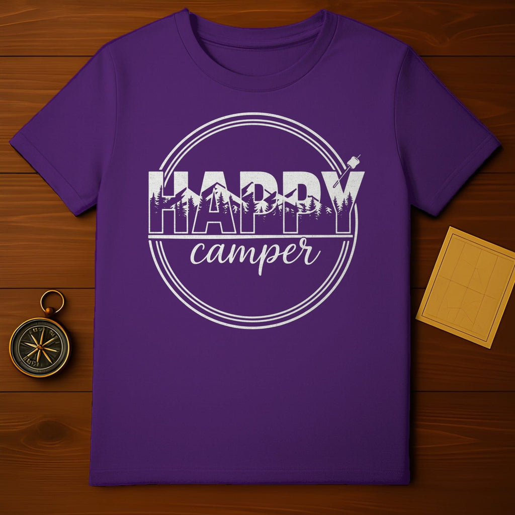 Happy Camper Graphic T-Shirt Camping Enthusiast Shirt
