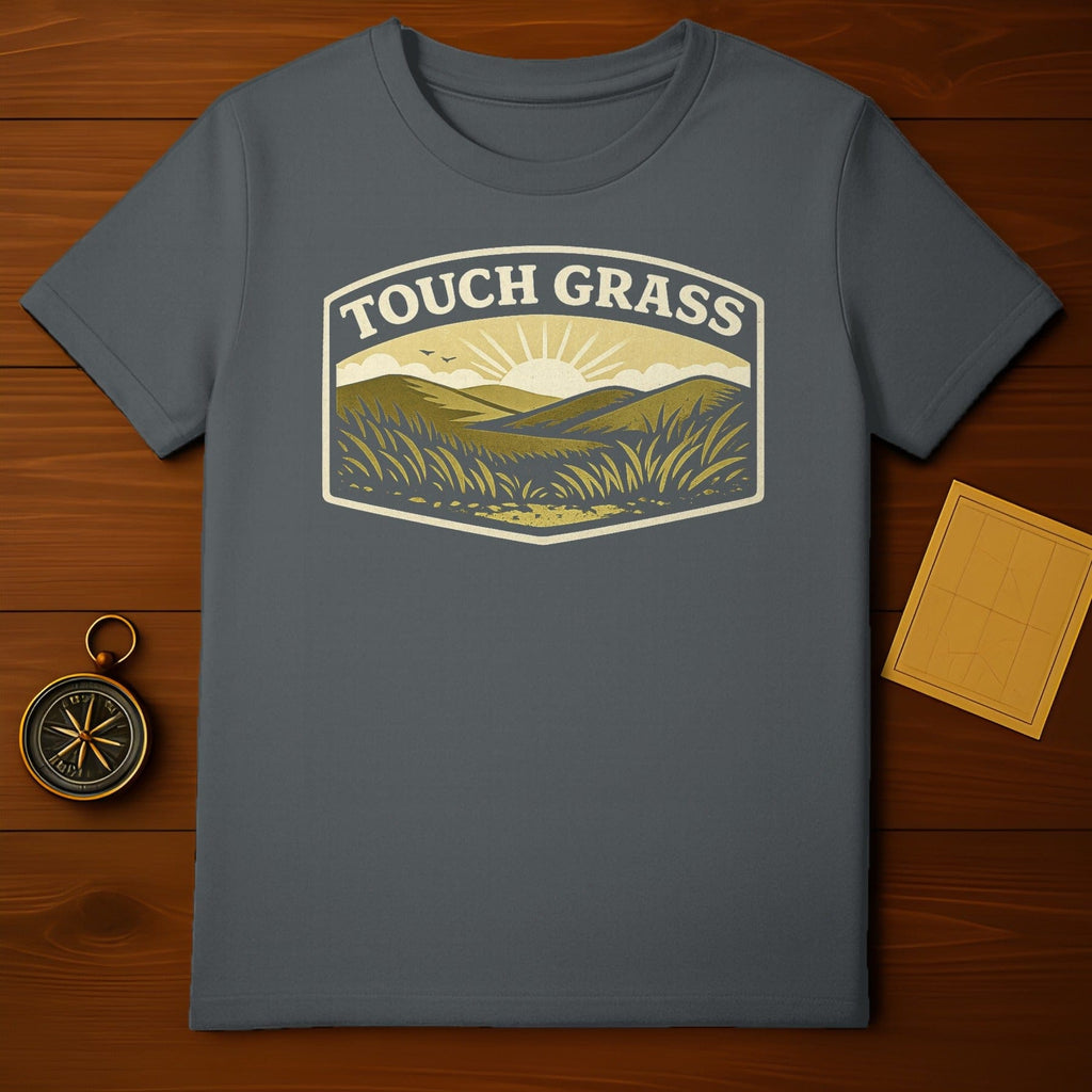 Touch Grass Nature Theme Tee Graphic Print Shirt