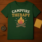 Dark Green Campfire Therapy Camp Logs T-Shirt Product Type