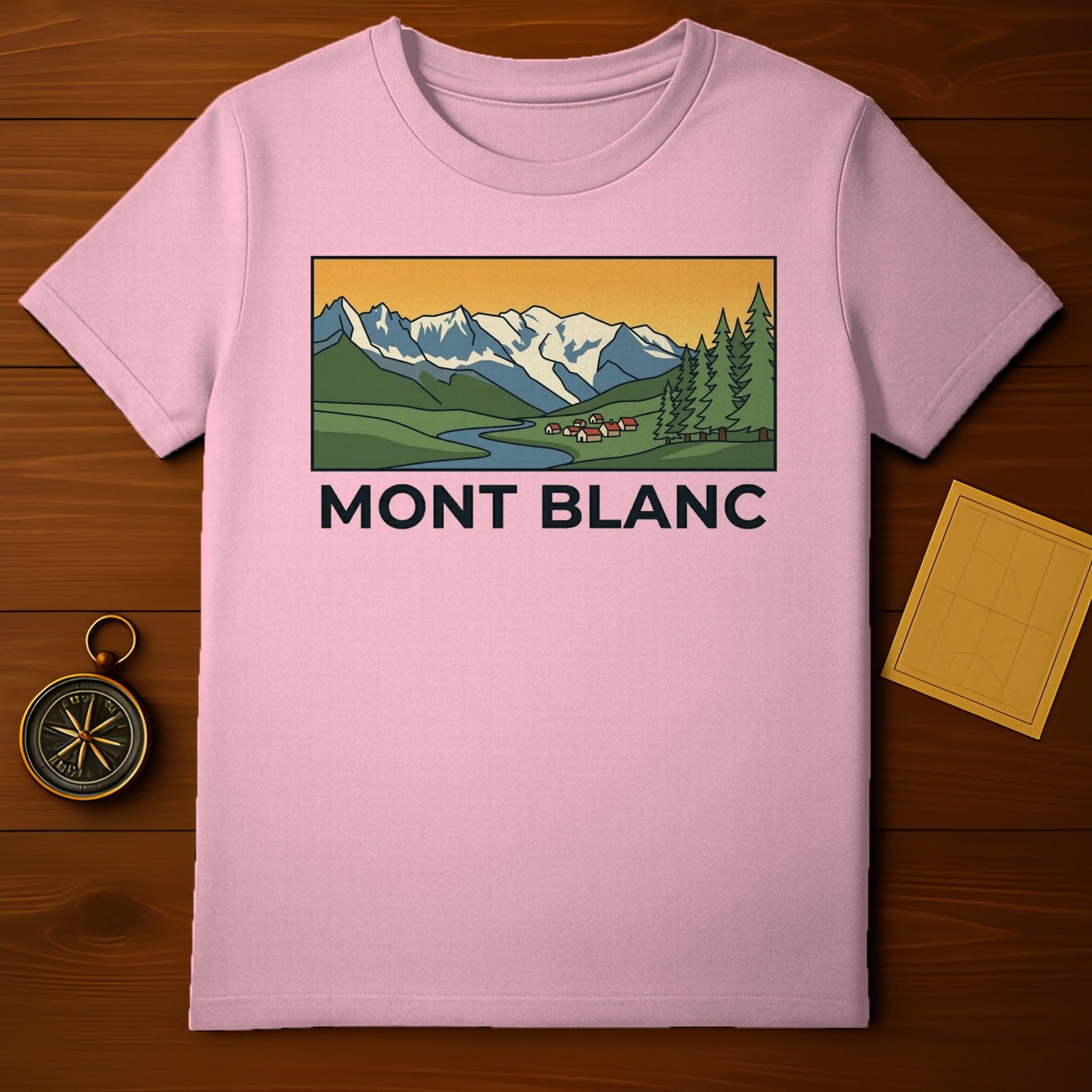 Mont Blanc Mountain Landscape Graphic T Shirt product type