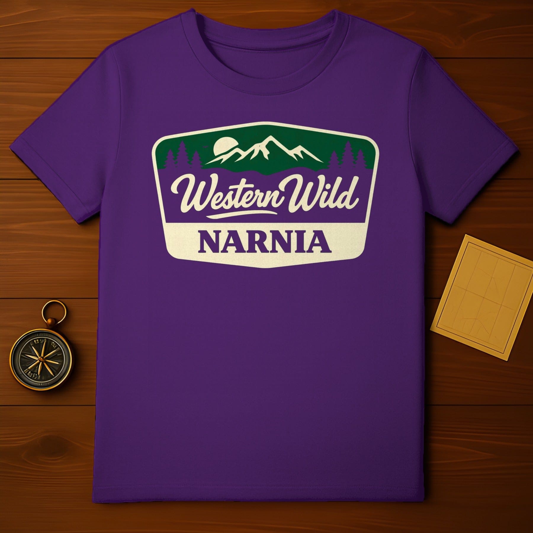 Purple Western Wild NARNIA Mountain Sun Trees design product type