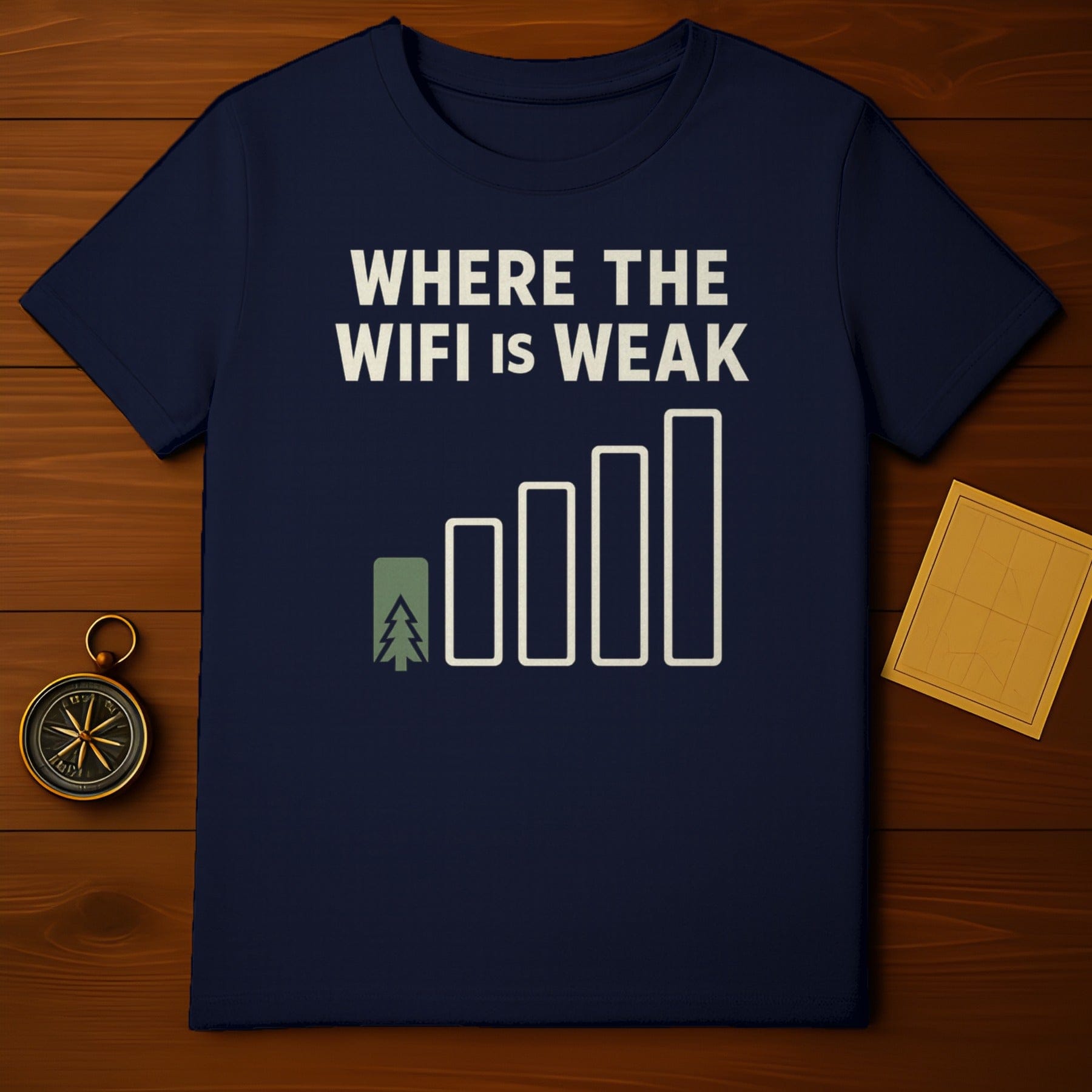 WHERE THE WIFI IS WEAK Tree Graphic Hiking Fun product type