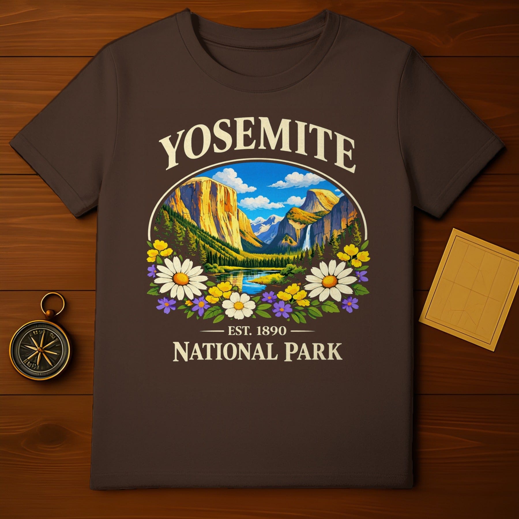 Yosemite National Park Est 1890 Floral Landscape product type