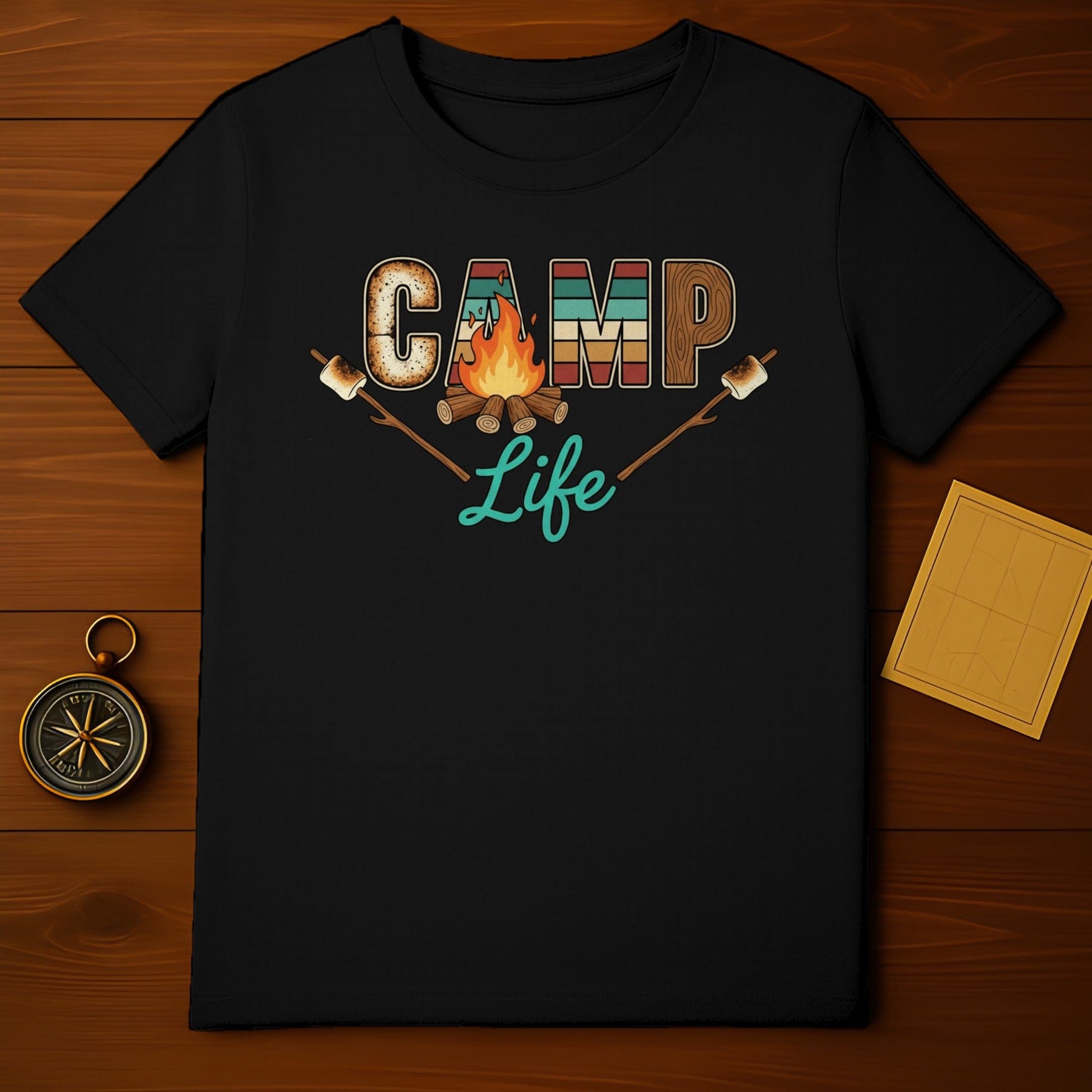Camp Life Printed Graphic Tee for Outdoor Enthusiasts